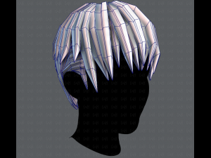 3d hair style for man v04 3D Модель