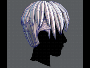 3d hair style for man v04 3D Модель