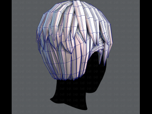 3d hair style for man v04 3D Модель