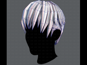 3d hair style for man v04 3D Модель