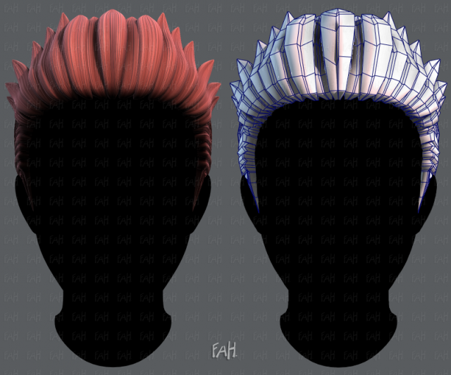 3d hair style for man v05 3D Модель .c4d .max .obj .3ds .fbx .stl .blend 