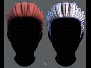 3d hair style for man v05 3D मॉडल