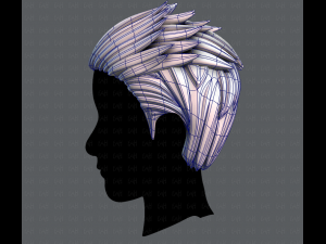3d hair style for man v05 3D Модель