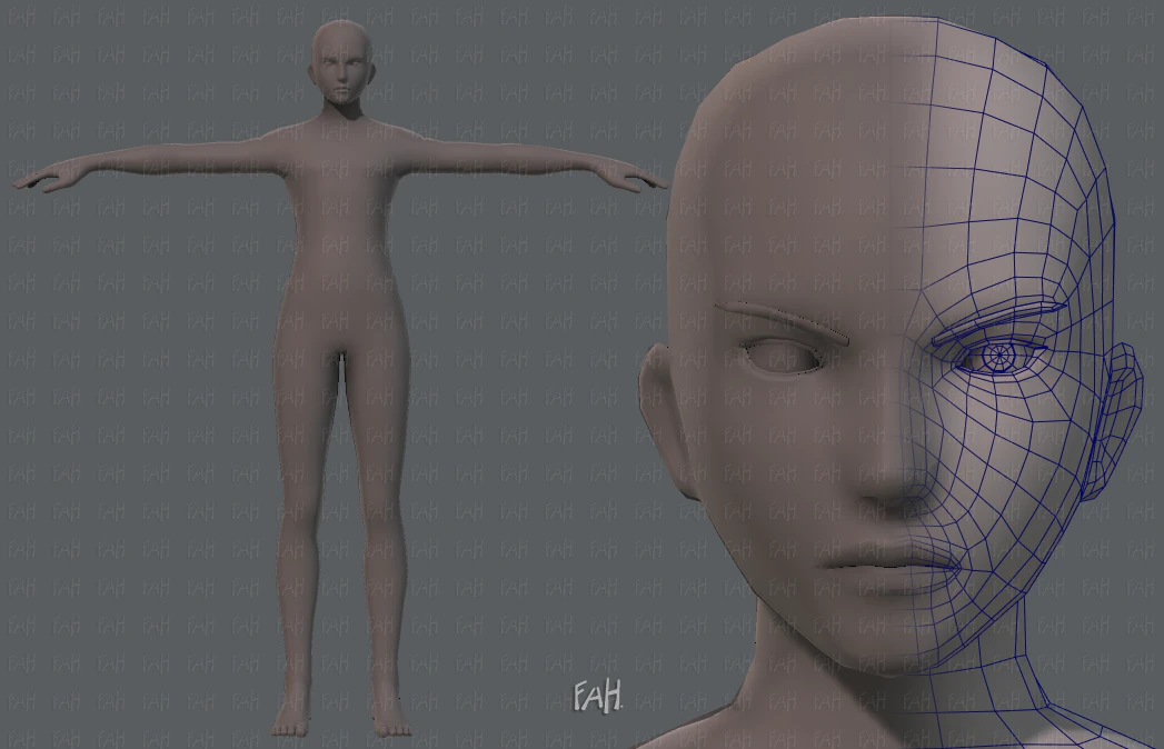 base mesh man character v04 3D Model .c4d .max .obj .3ds .fbx .stl .blend 