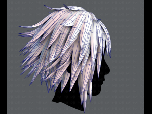 3d hair style for man typeb v01 3D Model