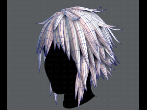 3d hair style for man typeb v01 3D Model