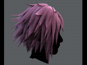 3d hair style for man typeb v01 3D Model
