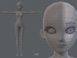base mesh woman 06 3D मॉडल