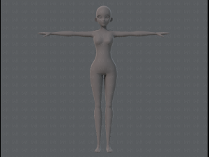 base mesh woman 06 3Dモデル