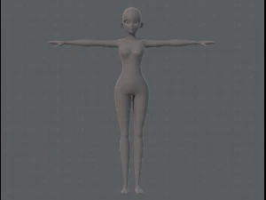 base mesh woman 06 3D Model