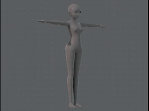 base mesh woman 06 3D Model