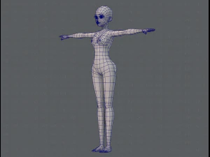 base mesh woman 06 3D Model