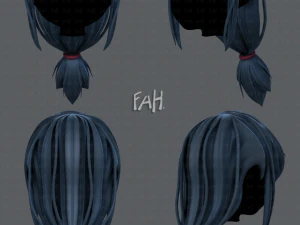 Acconciatura 3d per ragazza v30 Modello 3D