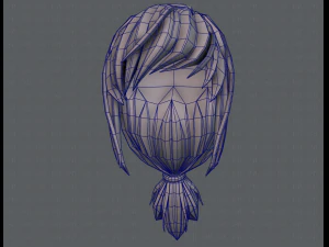 3d hair style for girl v30 3D Model