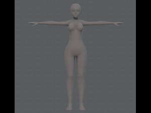 base mesh woman 07 3D मॉडल
