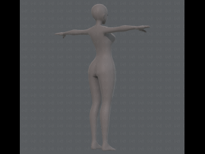 base mesh woman 07 3D मॉडल