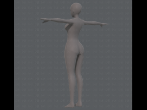 base mesh woman 07 3D मॉडल