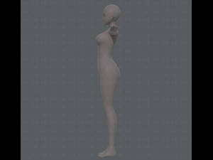 base mesh woman 07 3D मॉडल