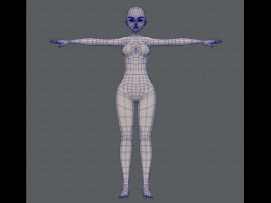 base mesh woman 07 3D मॉडल