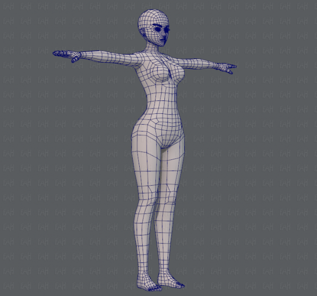 Low Poly Female Base Mesh - Download Free 3D model by Mesh-Base (@mesh-base)  [583d7e9]