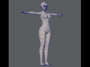 base mesh woman 07 3D मॉडल