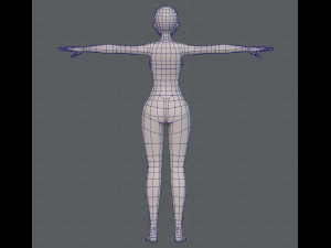 base mesh woman 07 3D मॉडल