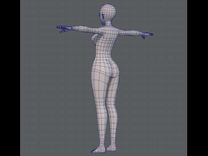 base mesh woman 07 3D मॉडल