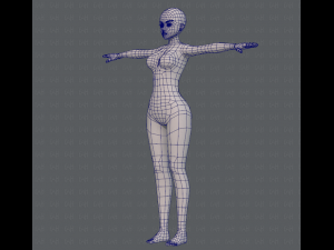 base mesh woman 07 3D मॉडल