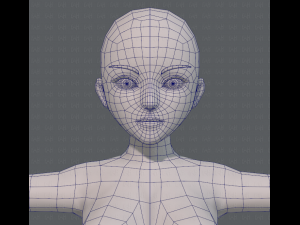 base mesh woman 07 3D मॉडल