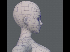 base mesh woman 07 3D मॉडल