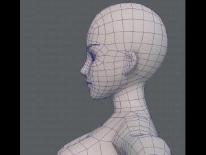 base mesh woman 07 3D मॉडल