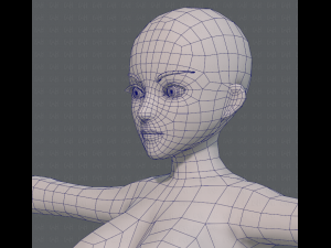base mesh woman 07 3D मॉडल