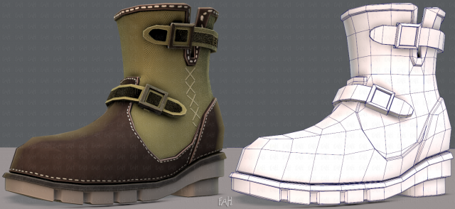 shoes cartoonv16 3D Model .c4d .max .obj .3ds .fbx .stl .blend 