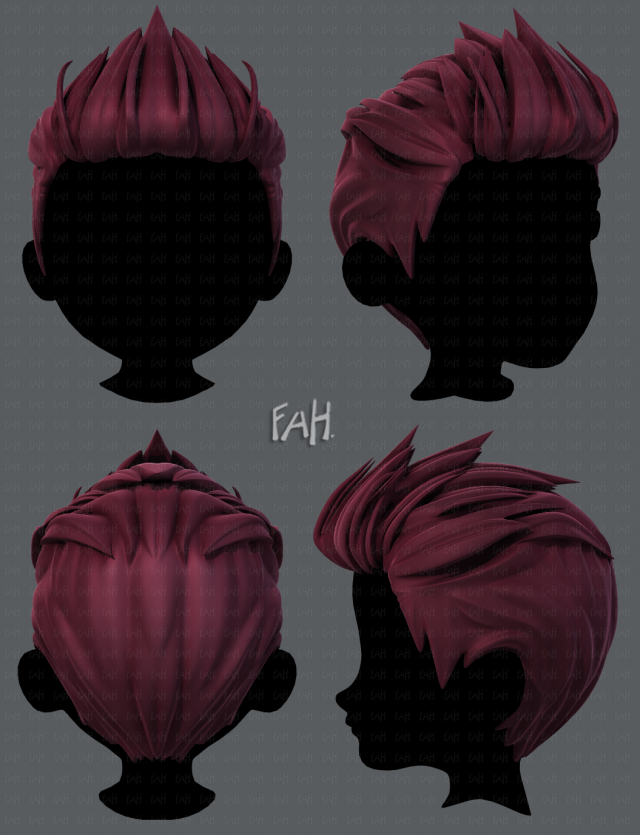 3d hair style for boy v28 3D Модель .c4d .max .obj .3ds .fbx .stl .blend 