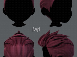 3d hair style for boy v28 3D Model