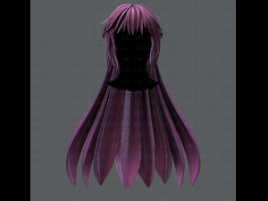 3d hair style for woman typeb v02 3D 模型