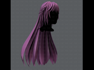 3d hair style for woman typeb v02 3D 模型