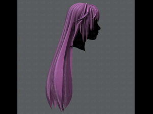 3d hair style for woman typeb v02 3D 模型