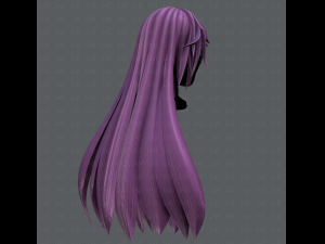 3d hair style for woman typeb v02 3D 模型