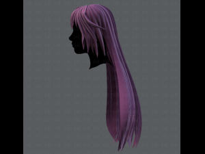 3d hair style for woman typeb v02 3D 模型