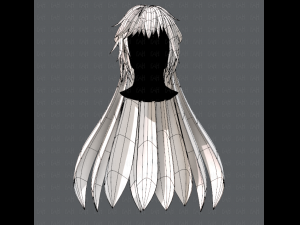 3d hair style for woman typeb v02 3D 模型