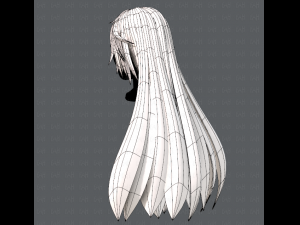3d hair style for woman typeb v02 3D 模型