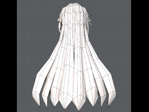 3d hair style for woman typeb v02 3D 模型