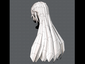 3d hair style for woman typeb v02 3D 模型