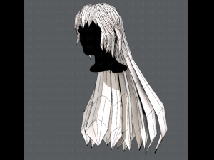 3d hair style for woman typeb v02 3D 模型