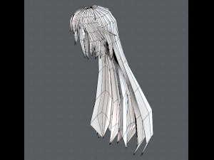 3d hair style for woman typeb v02 3D 模型