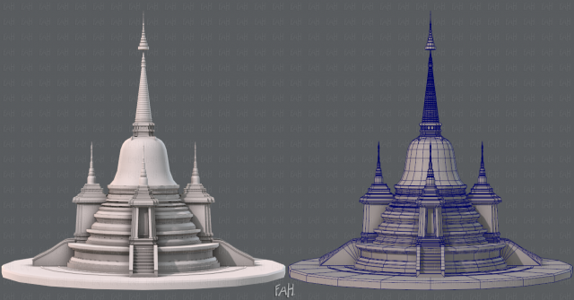 pagoda v02 3D मॉडल .c4d .max .obj .3ds .fbx .stl .blend 