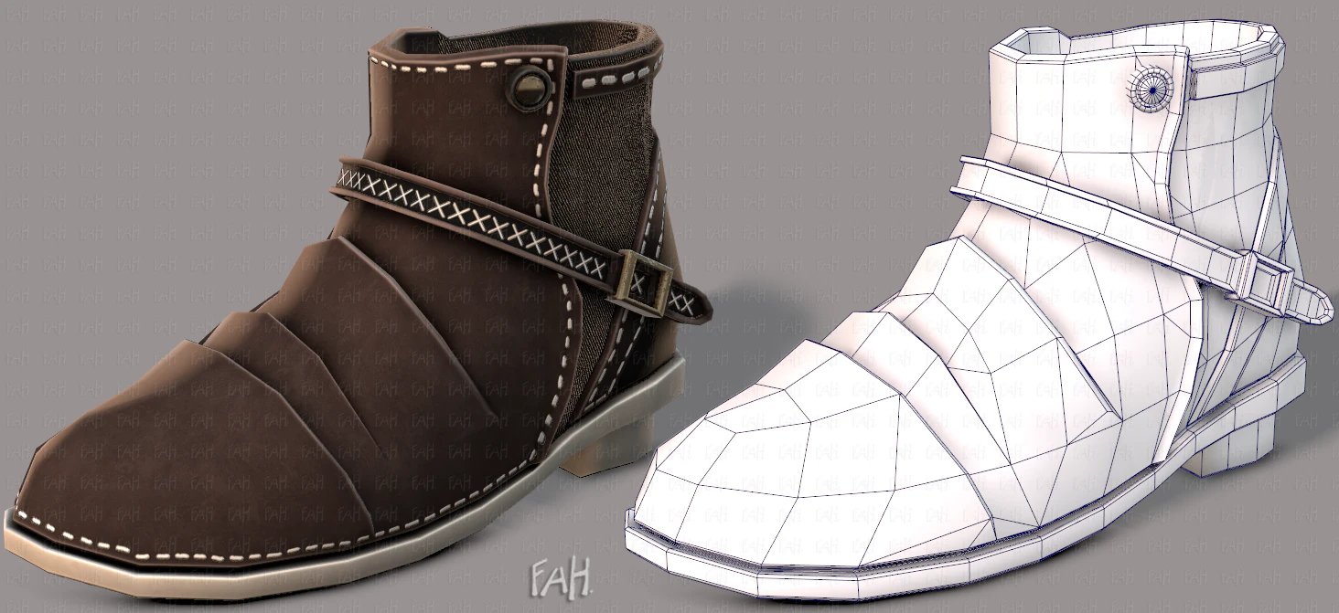 shoes cartoonv17 3D Model .c4d .max .obj .3ds .fbx .stl .blend 