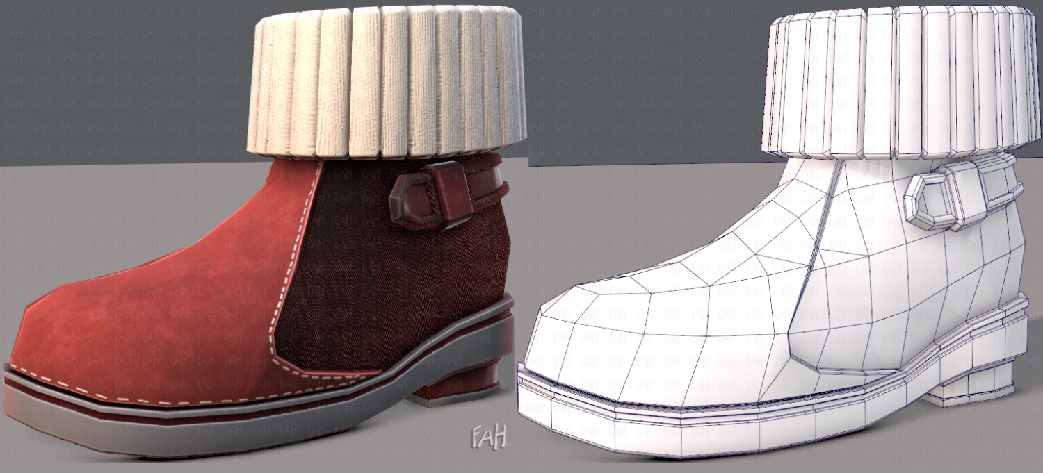 shoes cartoonv18 3D Model .c4d .max .obj .3ds .fbx .stl .blend 