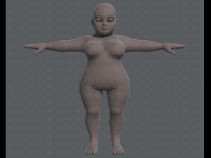 base mesh woman 08 Model 3D